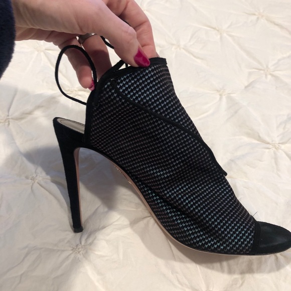 RARE!! Aquazurra Mayfair houndstooth Sz 41 - Picture 2 of 13